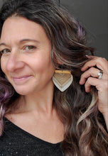 Load image into Gallery viewer, Fall Mandala Wood Earrings