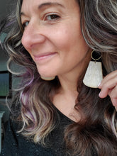 Load image into Gallery viewer, Nightfall Wood Dangle Earrings