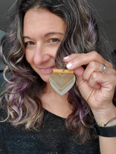 Load image into Gallery viewer, Fall Mandala Wood Earrings