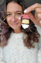 Load image into Gallery viewer, Santa Dangle Separates Wood Earrings