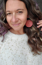 Load image into Gallery viewer, Pointsetta Ornament Christmas Wood Earrings