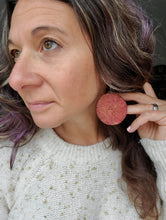 Load image into Gallery viewer, Pointsetta Ornament Christmas Wood Earrings