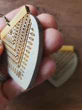 Load image into Gallery viewer, Fall Mandala Wood Earrings