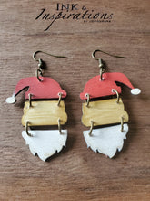 Load image into Gallery viewer, Santa Dangle Separates Wood Earrings