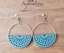 Load image into Gallery viewer, Boho Wood Hoop Earrings