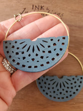 Load image into Gallery viewer, Boho Wood Hoop Earrings