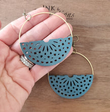 Load image into Gallery viewer, Boho Wood Hoop Earrings