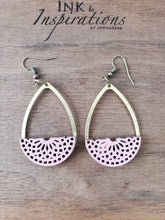 Load image into Gallery viewer, Fawna Wood Teardrop Earrings