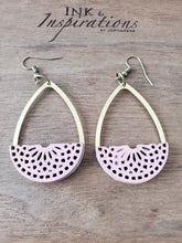 Load image into Gallery viewer, Fawna Wood Teardrop Earrings