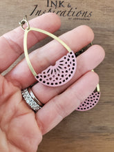 Load image into Gallery viewer, Fawna Wood Teardrop Earrings