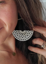 Load image into Gallery viewer, Boho Wood Hoop Earrings