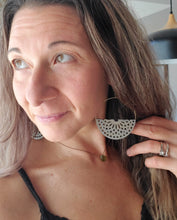 Load image into Gallery viewer, Boho Wood Hoop Earrings