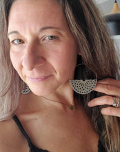 Load image into Gallery viewer, Boho Wood Hoop Earrings