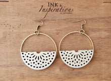 Load image into Gallery viewer, Boho Wood Hoop Earrings