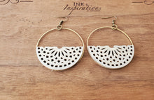 Load image into Gallery viewer, Boho Wood Hoop Earrings