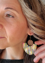 Load image into Gallery viewer, Mylies Flowers Wood Earrings