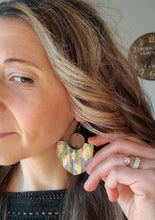 Load image into Gallery viewer, Mylies Flowers Wood Earrings