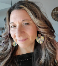 Load image into Gallery viewer, Mylies Flowers Wood Earrings