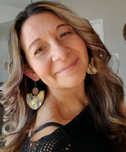 Load image into Gallery viewer, Mylies Flowers Wood Earrings