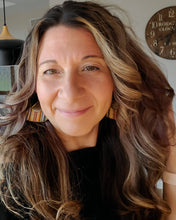 Load image into Gallery viewer, Spring Stripes Colorful Wood Earrings