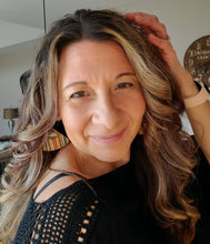 Load image into Gallery viewer, Spring Stripes Colorful Wood Earrings