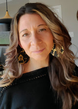 Load image into Gallery viewer, Girls Night Out Wood Glam Earrings