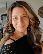 Load image into Gallery viewer, Girls Night Out Wood Glam Earrings