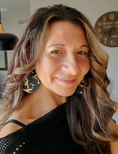 Load image into Gallery viewer, Girls Night Out Wood Glam Earrings