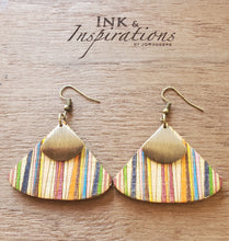 Load image into Gallery viewer, Spring Stripes Colorful Wood Earrings
