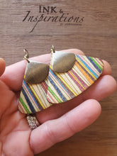 Load image into Gallery viewer, Spring Stripes Colorful Wood Earrings