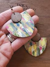 Load image into Gallery viewer, Mylies Flowers Wood Earrings