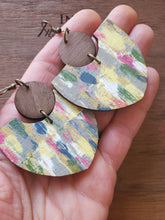 Load image into Gallery viewer, Mylies Flowers Wood Earrings