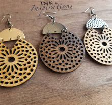 Load image into Gallery viewer, Isla Wood Mandala Bohemian Earrings