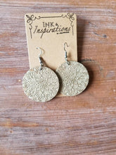 Load image into Gallery viewer, Celestial Gold Wood Earrings