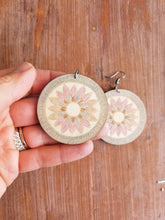 Load image into Gallery viewer, Cassy Pink Hippe Flower Earrings