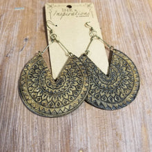 Load image into Gallery viewer, V Tribal Cut Out Wood Dangle Boho Earrings