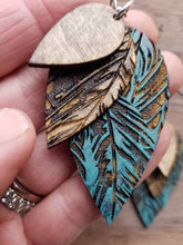 Load image into Gallery viewer, Wooden Angel Wing Earrings
