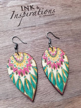 Load image into Gallery viewer, Colorful Hippie Feather Earrings