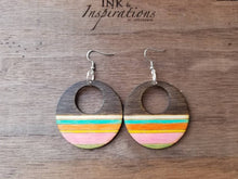 Load image into Gallery viewer, Modsun2 Colorful Wood Hoop Earrings