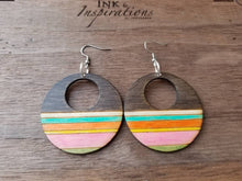 Load image into Gallery viewer, Modsun2 Colorful Wood Hoop Earrings