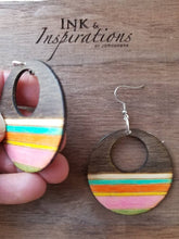 Load image into Gallery viewer, Modsun2 Colorful Wood Hoop Earrings