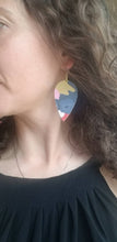 Load image into Gallery viewer, Poppy Colorful Wood & Artisan Paper Earrings