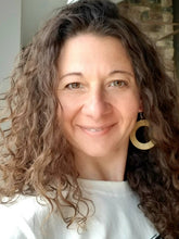 Load image into Gallery viewer, Gold Wood Hoops