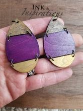 Load image into Gallery viewer, Cascading Colorblock Wood Statement Earrings