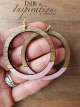 Load image into Gallery viewer, Sophisticated Wood Hoop Earrings