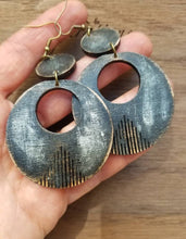 Load image into Gallery viewer, Country Fringe Wood Hoop Earrings