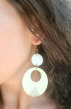 Load image into Gallery viewer, Country Fringe Wood Hoop Earrings