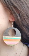Load image into Gallery viewer, Modsun2 Colorful Wood Hoop Earrings
