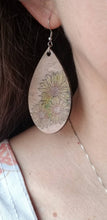 Load image into Gallery viewer, Sunflower Burst Wood Earrings
