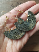 Load image into Gallery viewer, The Tux Dangle Wood Earrings for Evening